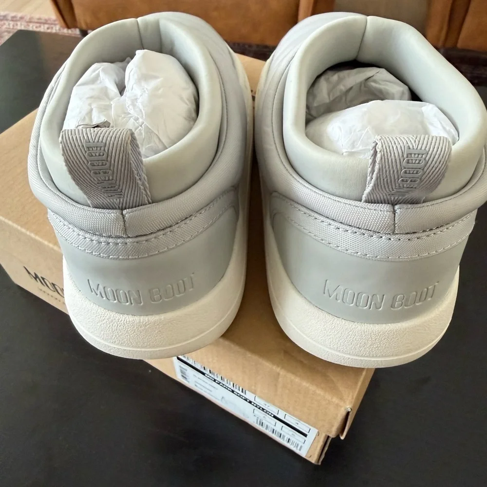 NEW MOON BOOT Park Soft Nylon Sneaker Glacier Grey size 37 US 5